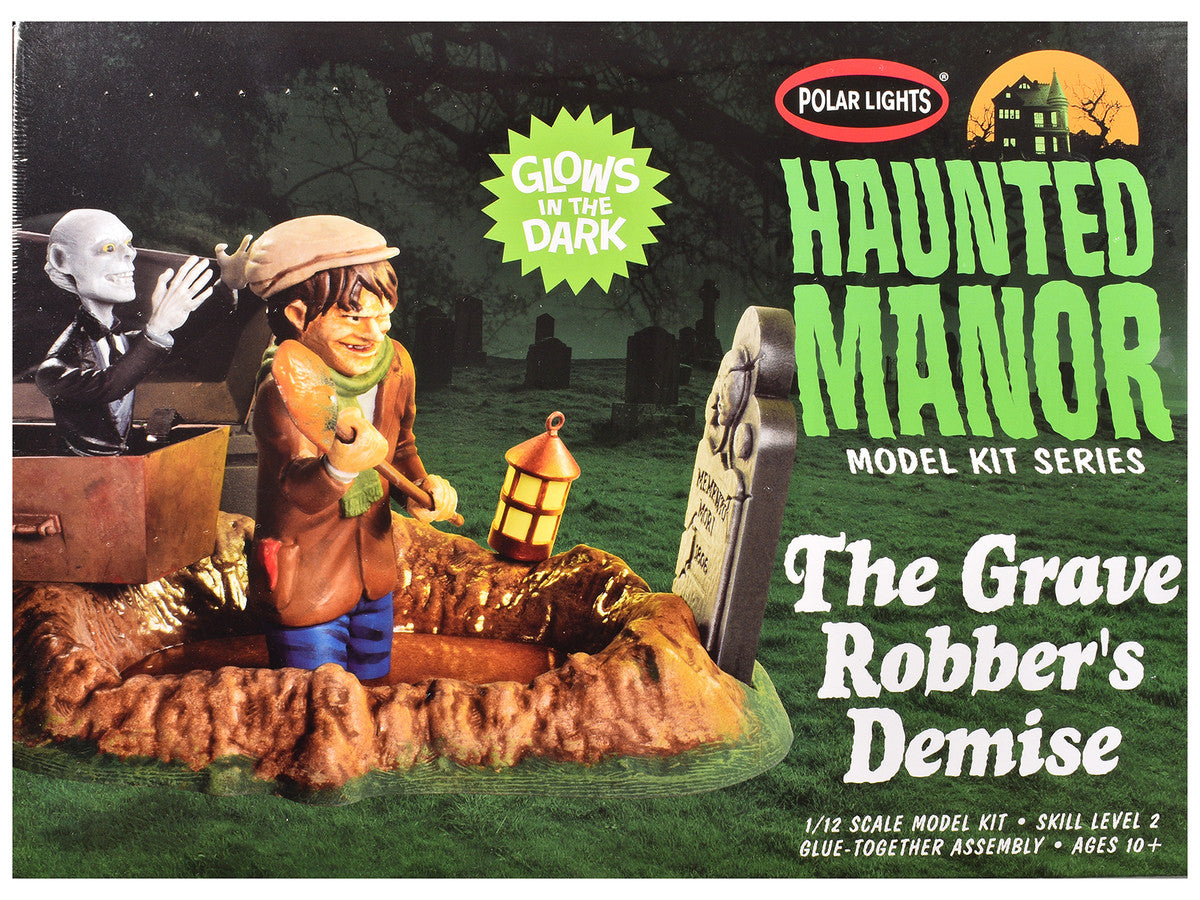 Skill 2 Model Kit Haunted Manor "The Grave Robber's Demise" Diorama Set 1/12 Scale Model by Polar Lights by Polar Lights
