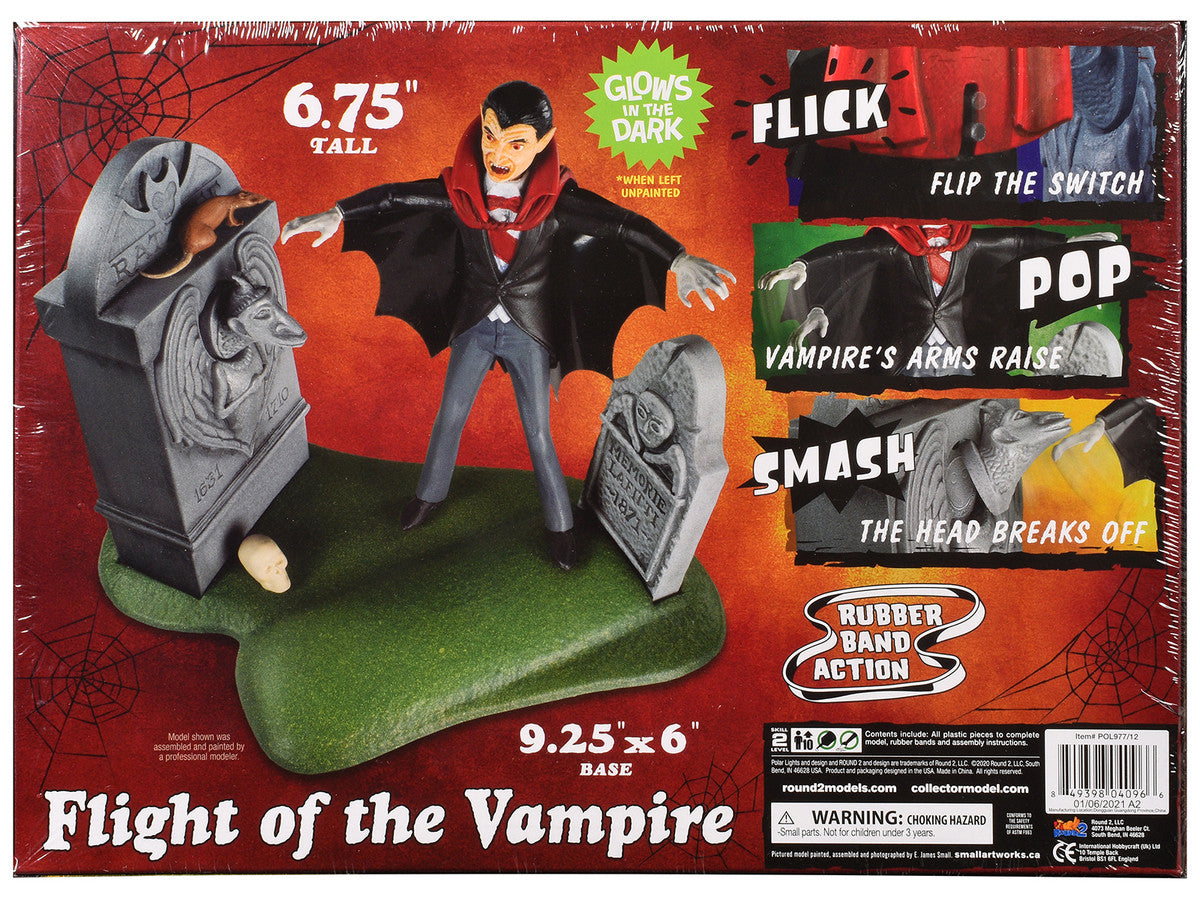 Skill 2 Model Kit Haunted Manor "Flight of the Vampire" Diorama Set 1/12 Scale Model by Polar Lights by Polar Lights