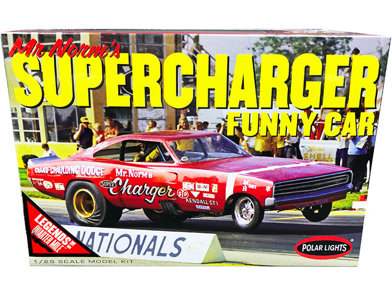 Skill 2 Model Kit 1969 Dodge Charger Funny Car "Mr. Norm's Supercharger" "Legends of the Quarter Mile" 1/25 Scale Model by Polar Lights by Polar Lights