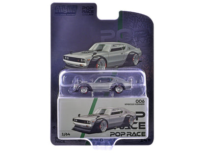 Skyline KPGC110 "Kenmeri" RHD (Right Hand Drive) Raw Metal "Enigma Exclusive Edition" 1/64 Diecast Model Car by Pop Race by Pop Race