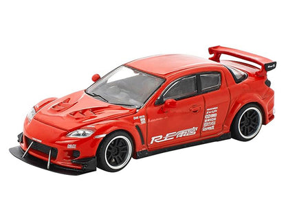 Mazda RX-8 RE-Amemiya RHD (Right Hand Drive) Red with Graphics "Enigma Exclusive Edition" 1/64 Die Cast Model Car by Pop Race-1