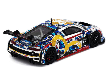 Audi R8 LMS "Evisu Racing X Works" White with Graphics 1/64 Diecast Model Car by Pop Race by Pop Race
