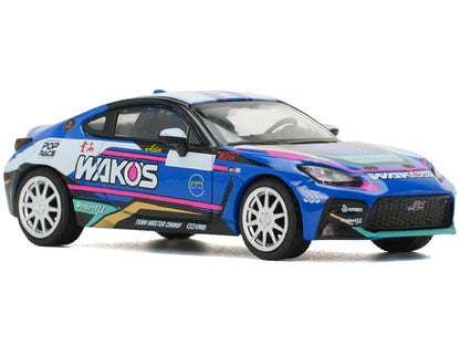 Toyota GR86 "Wako's" Blue with Graphics 1/64 Diecast Model Car by Pop Race by Pop Race