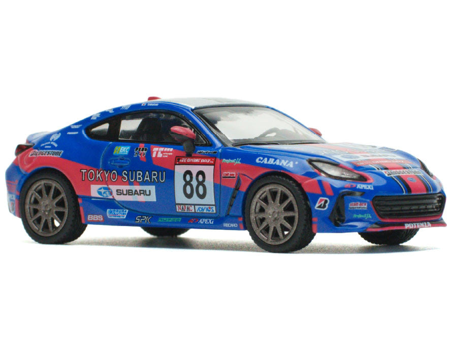 Subaru BRZ #88 Blue with Graphics "Tokyo Subaru Racing" 1/64 Diecast Model Car by Pop Race by Pop Race