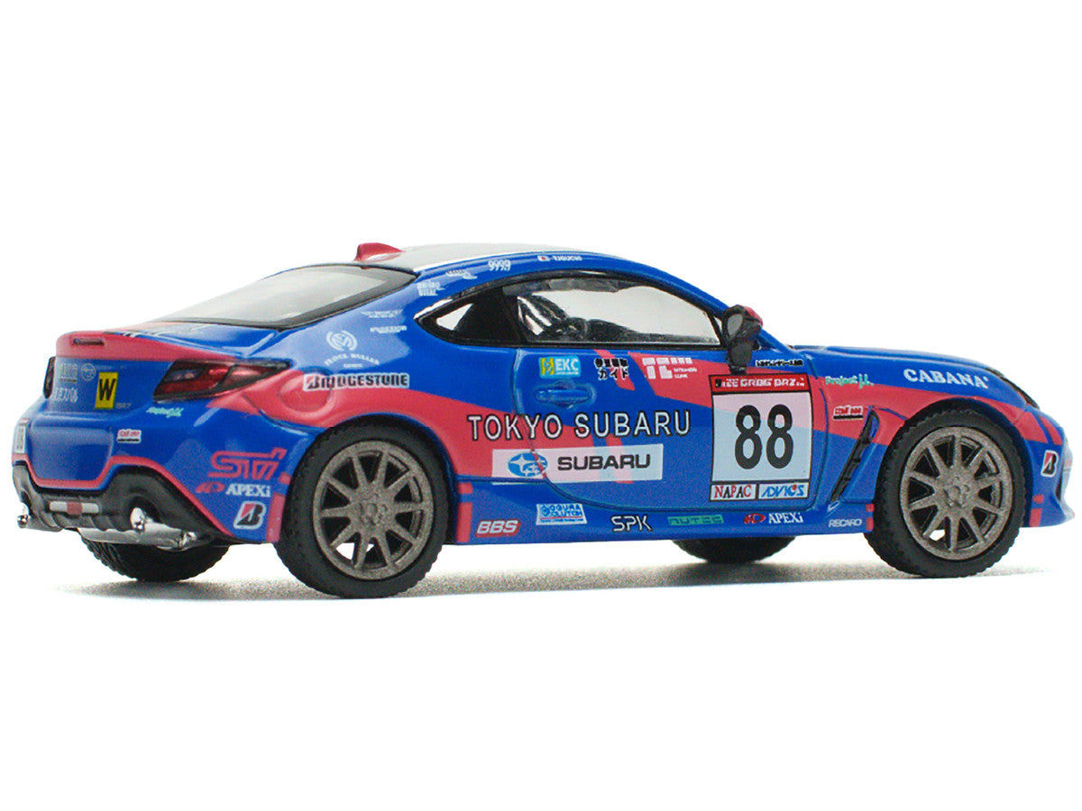 Subaru BRZ #88 Blue with Graphics "Tokyo Subaru Racing" 1/64 Diecast Model Car by Pop Race by Pop Race