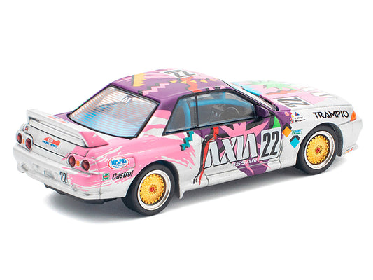 GTR R32 RHD (Right Hand Drive) #22 Masahiko Kageyama - Kazuo Shimizu "Axia" Group A "Japanese Touring Car Championship" (1991) 1/64 Diecast Model Car by Pop Race by Pop Race