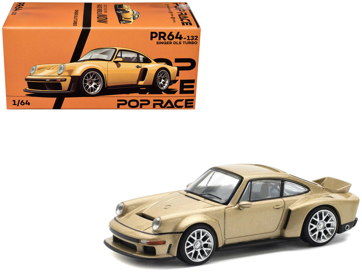 Singer DLS Turbo Gold Metallic 1/64 Diecast Model Car by Pop Race by Pop Race