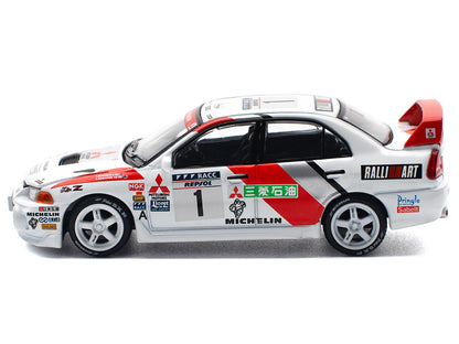 Mitsubishi Lancer Evolution IV RHD (Right Hand Drive) #1 Tommi Makinen - Seppo Harjanne Winner "Rally de Catalunya" (1997) 1/64 Diecast Model Car by Pop Race by Pop Race