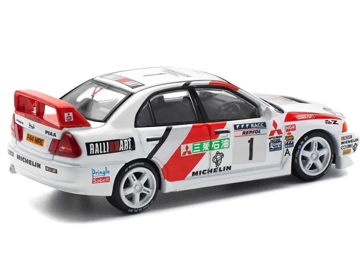 Mitsubishi Lancer Evolution IV RHD (Right Hand Drive) #1 Tommi Makinen - Seppo Harjanne Winner "Rally de Catalunya" (1997) 1/64 Diecast Model Car by Pop Race by Pop Race