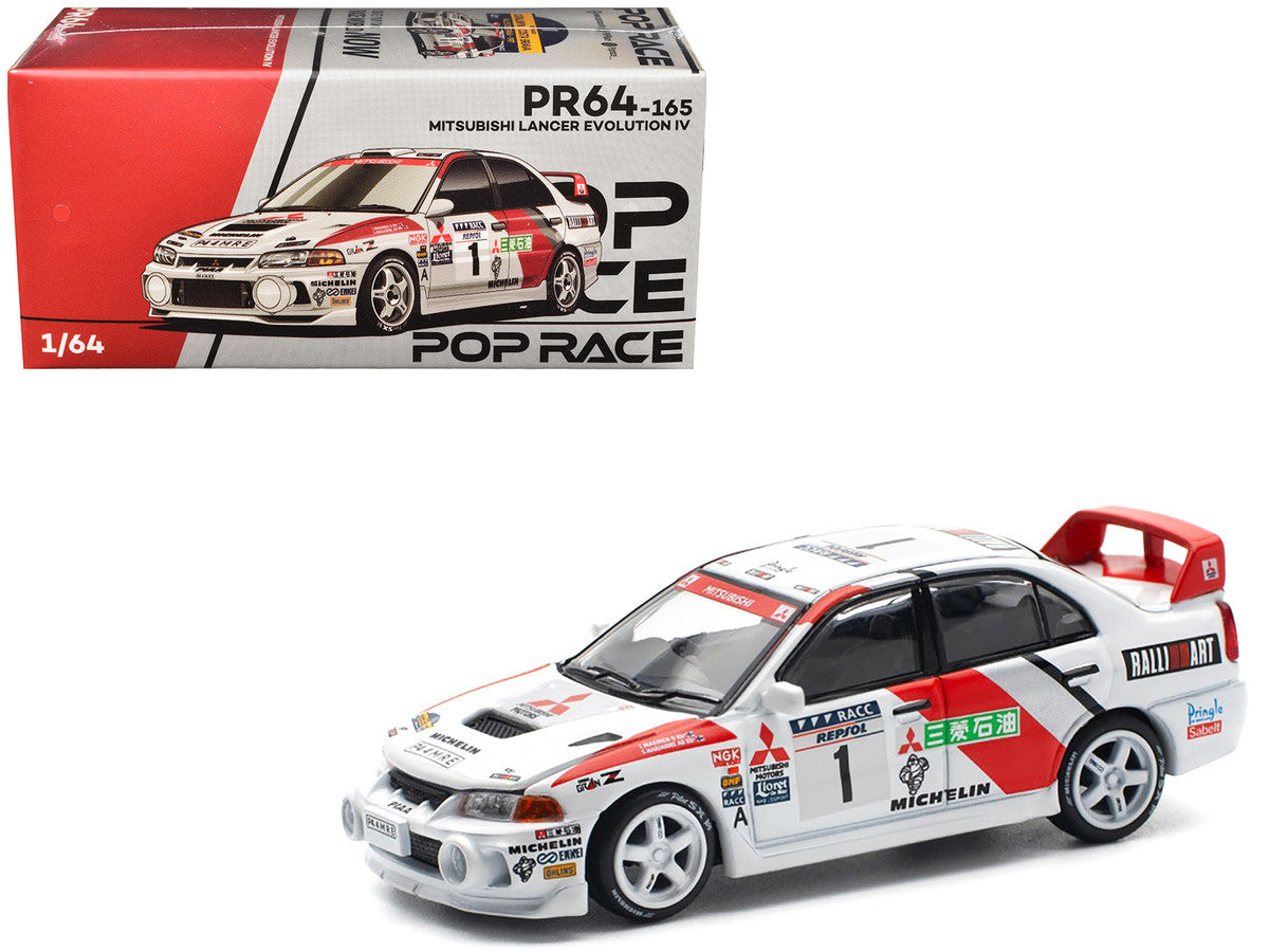 Mitsubishi Lancer Evolution IV RHD (Right Hand Drive) #1 Tommi Makinen - Seppo Harjanne Winner "Rally de Catalunya" (1997) 1/64 Diecast Model Car by Pop Race by Pop Race