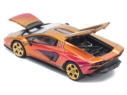 Lamborghini Countach LPI 800-4 Blu Hal Metallic 1/64 Diecast Model Car by Pop Race by Pop Race