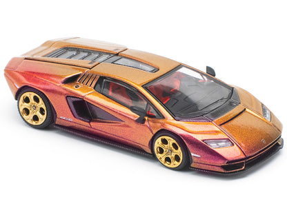 Lamborghini Countach LPI 800-4 Blu Hal Metallic 1/64 Diecast Model Car by Pop Race by Pop Race