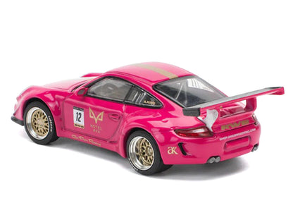 RWB 997 #12 "Hotel Ava" Pink Metallic 1/64 Diecast Model Car by Pop Race by Pop Race