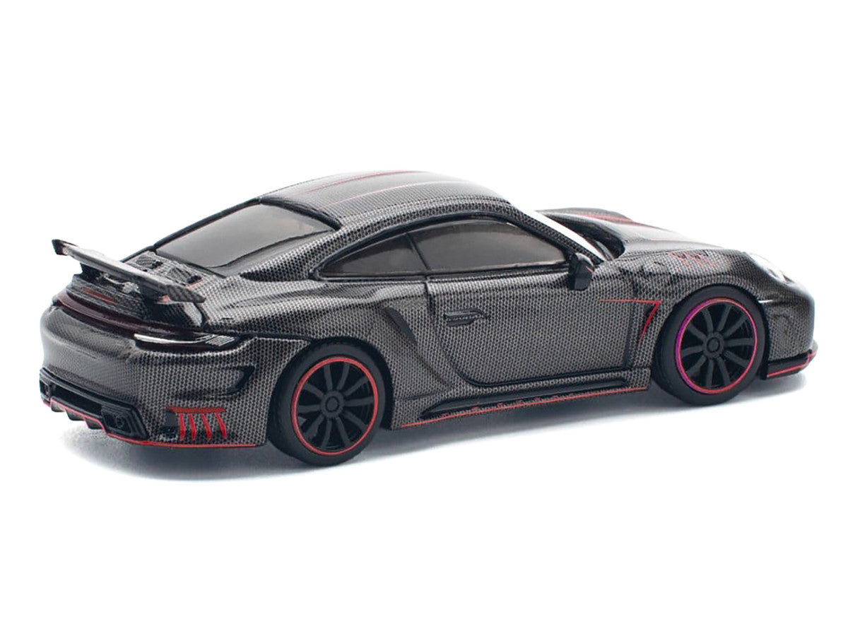 992 Stinger GTR Carbon Edition with Red Accents 1/64 Diecast Model Car by Pop Race by Pop Race