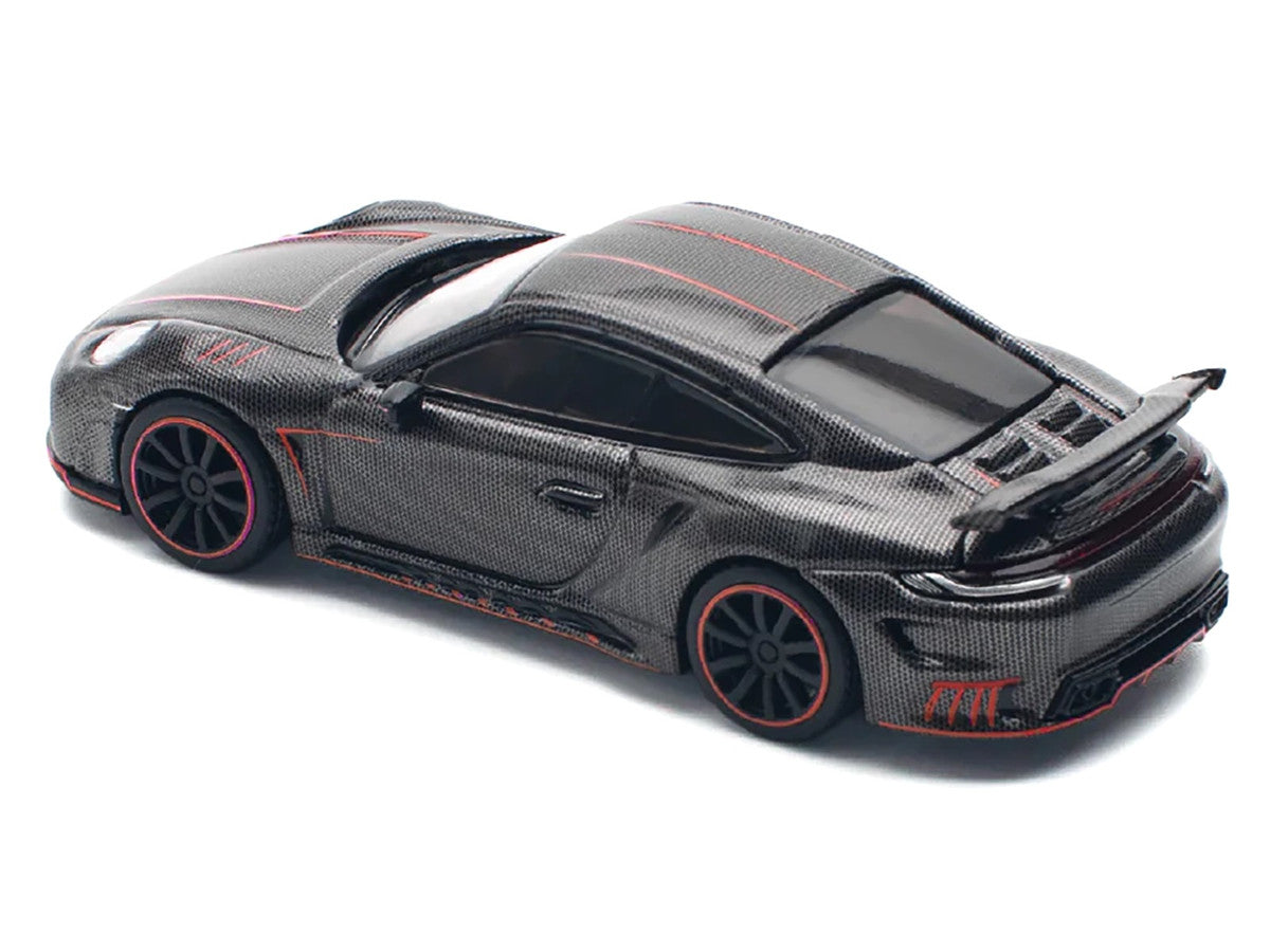 992 Stinger GTR Carbon Edition with Red Accents 1/64 Diecast Model Car by Pop Race by Pop Race