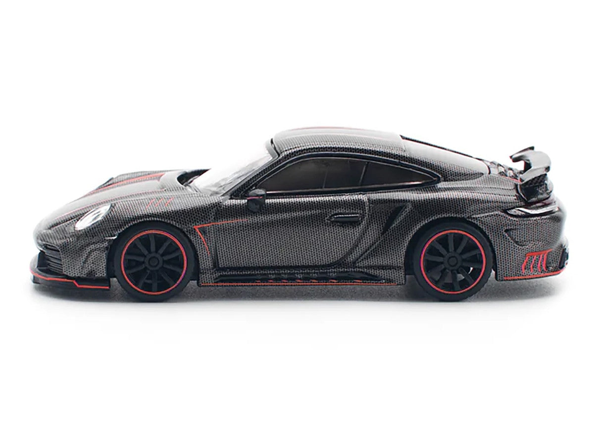 992 Stinger GTR Carbon Edition with Red Accents 1/64 Diecast Model Car by Pop Race by Pop Race
