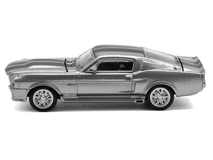 Shelby Mustang GT500 Gray Metallic with Black Stripes 1/64 Diecast Model Car by Pop Race by Pop Race