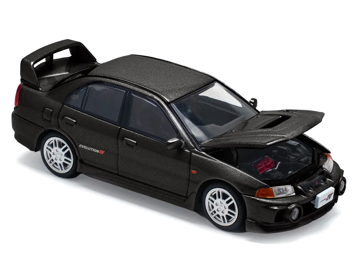 Mitsubishi Lancer Evolution IV RHD (Right Hand Drive) Pyrenees Black Pearl 1/64 Diecast Model Car by Pop Race by Pop Race
