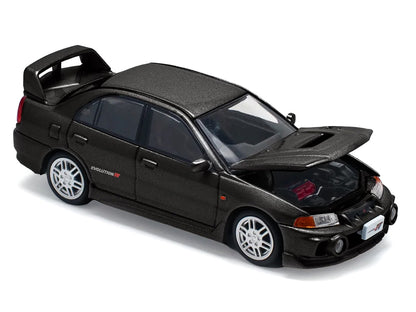 Mitsubishi Lancer Evolution IV RHD (Right Hand Drive) Pyrenees Black Pearl 1/64 Diecast Model Car by Pop Race by Pop Race