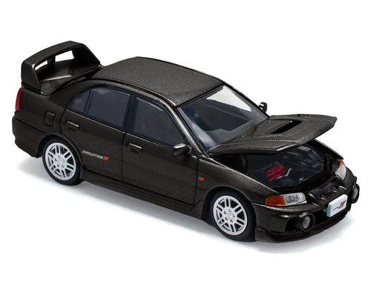 Mitsubishi Lancer Evolution IV RHD (Right Hand Drive) Pyrenees Black Pearl 1/64 Diecast Model Car by Pop Race by Pop Race