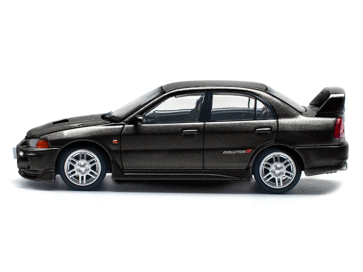 Mitsubishi Lancer Evolution IV RHD (Right Hand Drive) Pyrenees Black Pearl 1/64 Diecast Model Car by Pop Race by Pop Race
