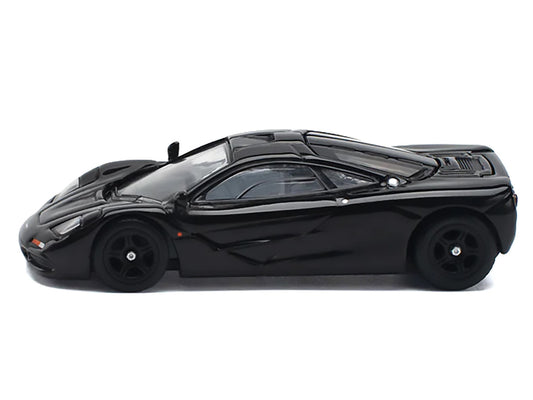McLaren F1 Jet Black 1/64 Diecast Model Car by Pop Race by Pop Race