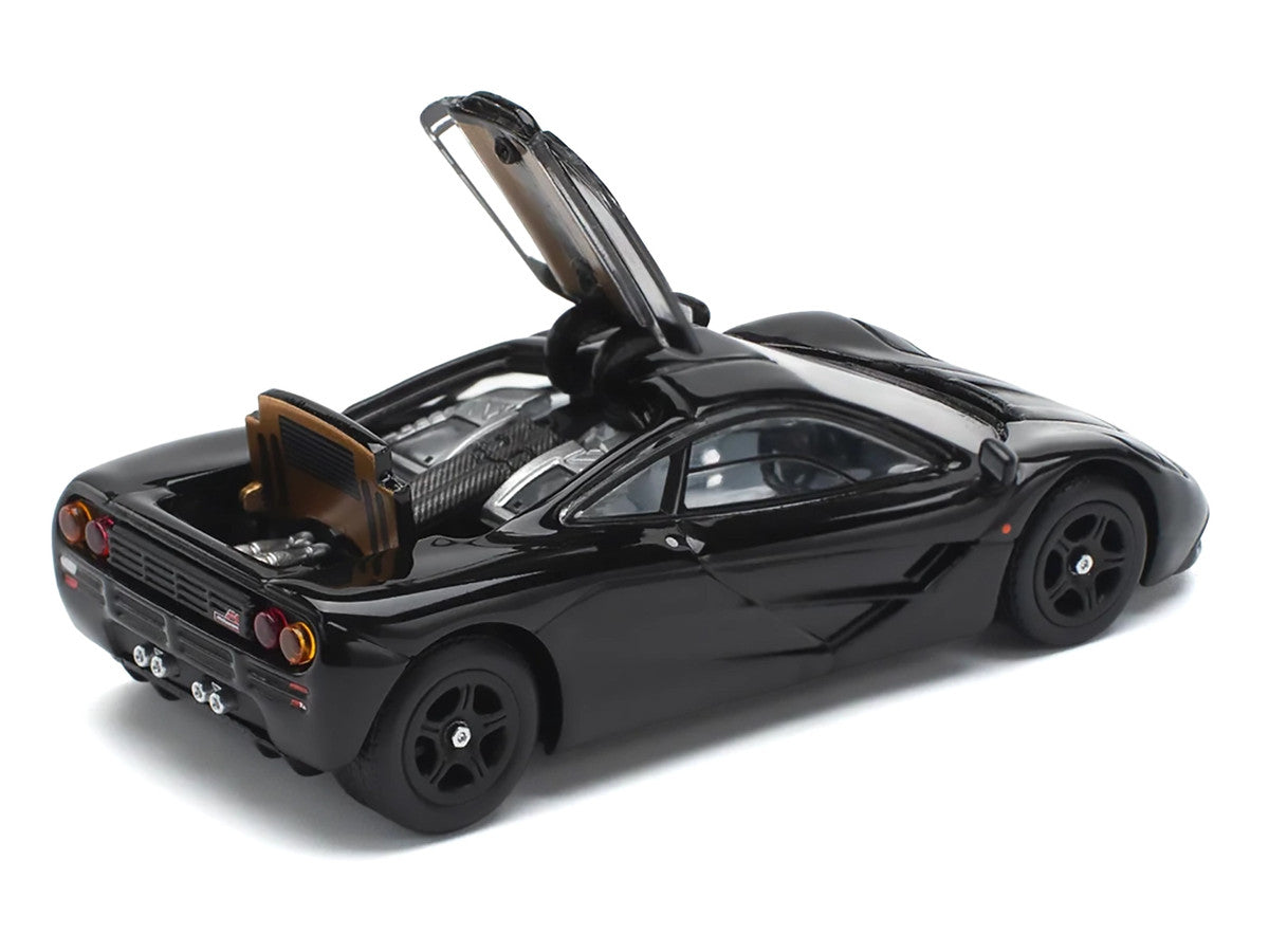 McLaren F1 Jet Black 1/64 Diecast Model Car by Pop Race by Pop Race