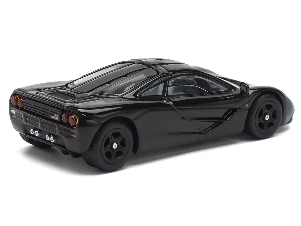McLaren F1 Jet Black 1/64 Diecast Model Car by Pop Race by Pop Race