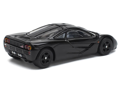McLaren F1 Jet Black 1/64 Diecast Model Car by Pop Race by Pop Race