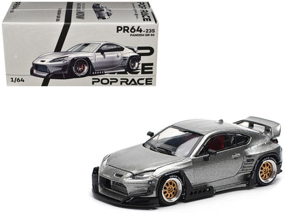 Toyota Pandem GR86 Silver Metallic 1/64 Diecast Model Car by Pop Race by Pop Race