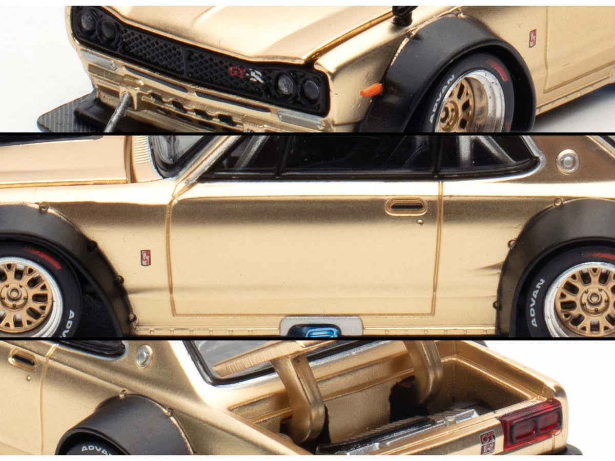 Skyline GT-R V8 Drift "Hakosuka" RHD (Right Hand Drive) Gold Metallic 1/64 Diecast Model Car by Pop Race by Pop Race
