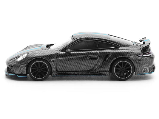 992 Stinger GTR Carbon Edition with Blue Stripe 1/64 Diecast Model Car by Pop Race by Pop Race