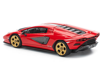 Lamborghini Countach LPI 800-4 Red with Carbon Accents 1/64 Diecast Model Car by Pop Race by Pop Race
