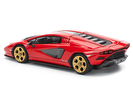 Lamborghini Countach LPI 800-4 Red with Carbon Accents 1/64 Diecast Model Car by Pop Race by Pop Race