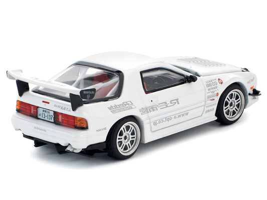 Mazda RX7 (FC3S) RE Amemiya RHD (Right Hand Drive) White 1/64 Diecast Model Car by Pop Race by Pop Race