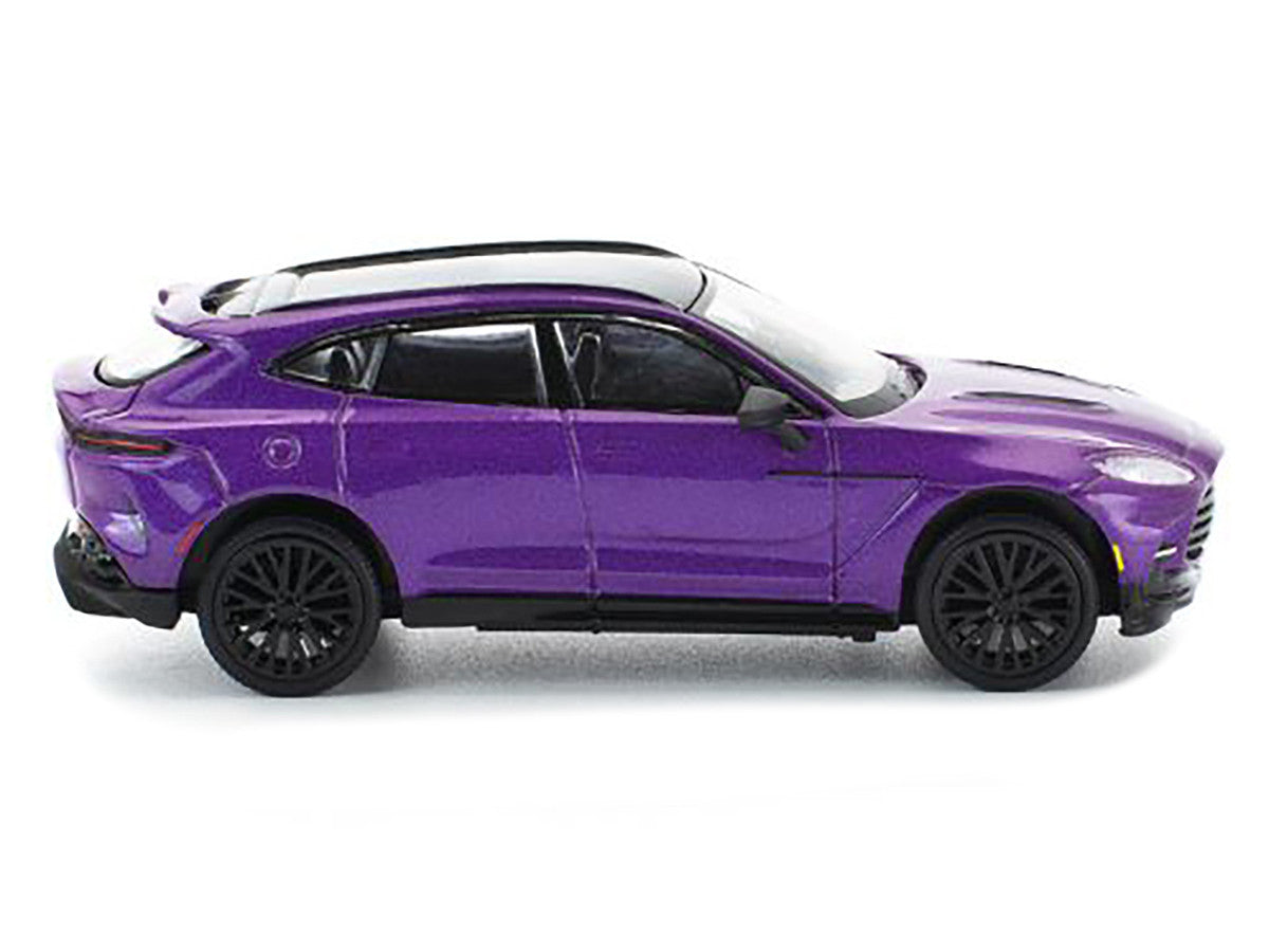 Aston Martin DBX 707 Storm Purple Metallic with Black Top 1/64 Diecast Model Car by Pop Race by Pop Race