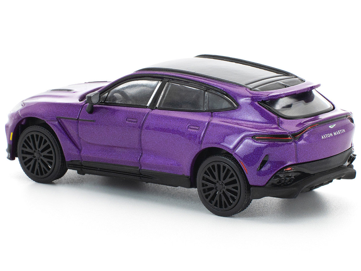 Aston Martin DBX 707 Storm Purple Metallic with Black Top 1/64 Diecast Model Car by Pop Race by Pop Race