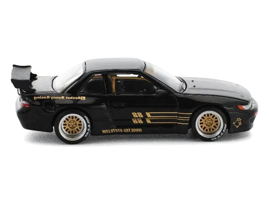 Pandem S13 RHD (Right Hand Drive) Black with Gold Accents 1/64 Diecast Model Car by Pop Race by Pop Race
