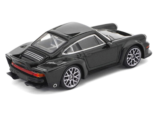 Singer DLS Turbo Black Metallic 1/64 Diecast Model Car by Pop Race by Pop Race