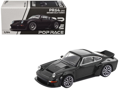 Singer DLS Turbo Black Metallic 1/64 Diecast Model Car by Pop Race by Pop Race