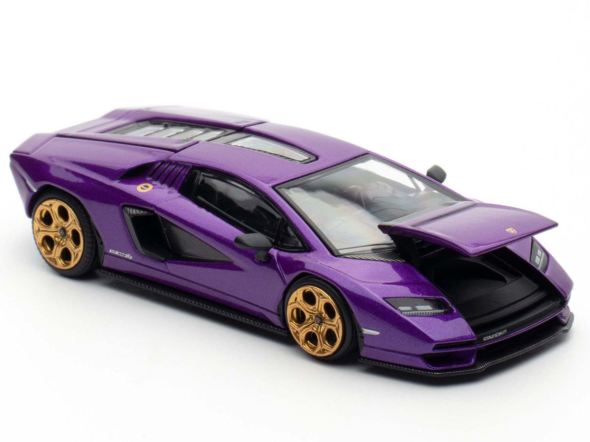 Lamborghini Countach LPI 800-4 Viola Pasifae Purple Metallic "Hong Kong Toycar Salon 2025" 1/64 Diecast Model Car by Pop Race by Pop Race