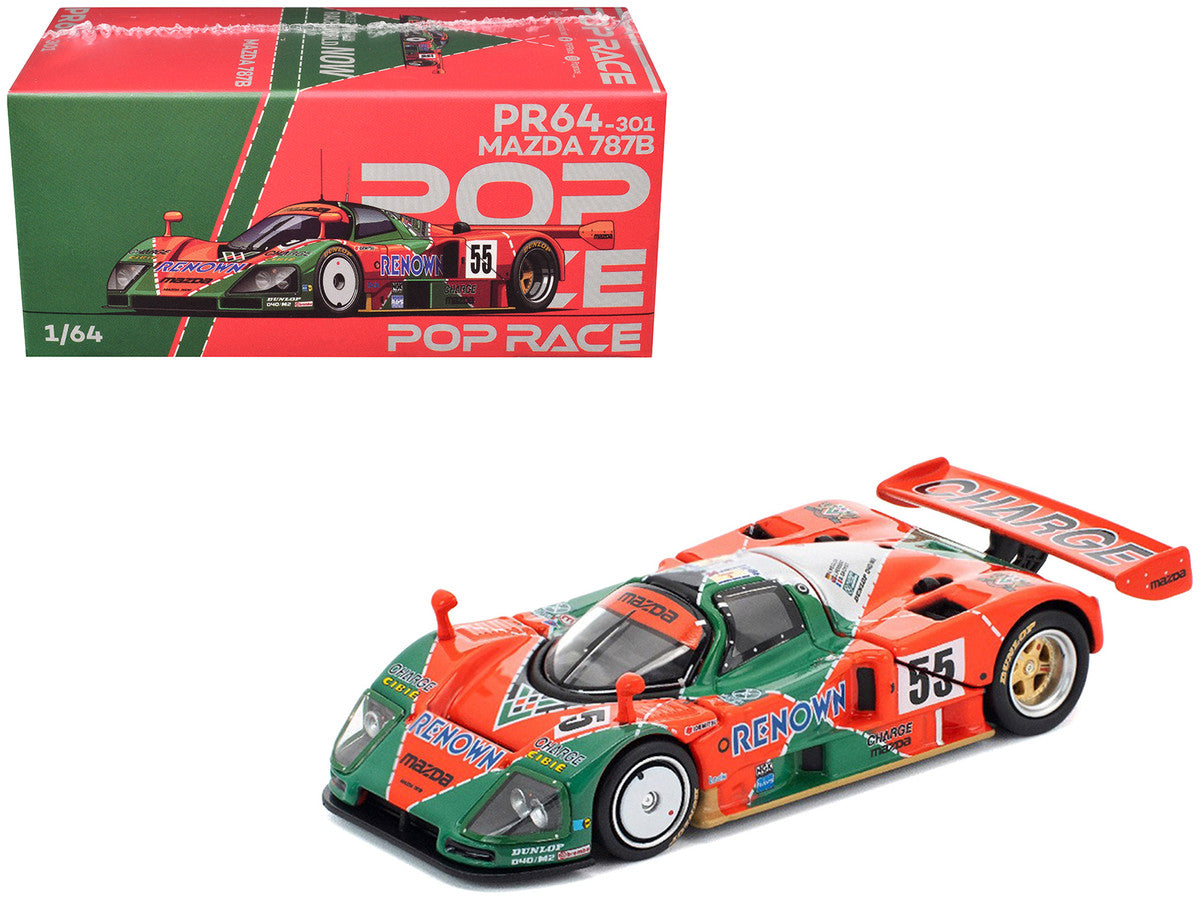 Mazda 787B #55 Johnny Herbert - Volker Weidler - Bertrand Gachot "Mazdaspeed" Winner "24 Hours of Le Mans" (1991) 1/64 Diecast Model Car by Pop Race by Pop Race