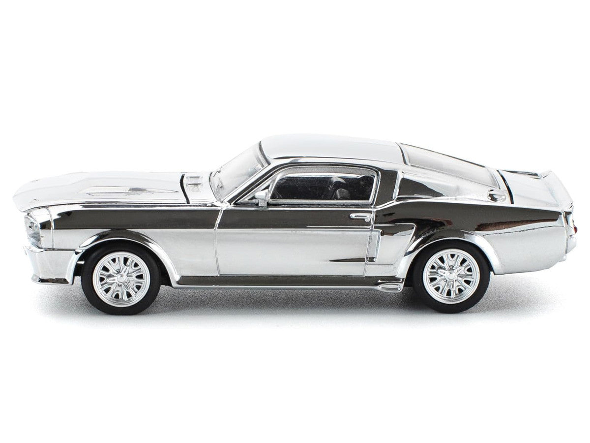 Shelby Mustang GT500 Silver Chrome 1/64 Diecast Model Car by Pop Race by Pop Race