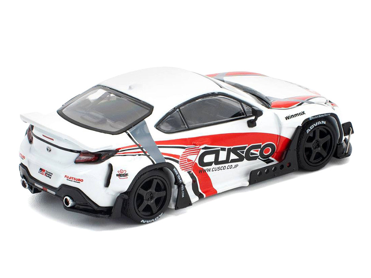 Toyota Pandem GR86 "Cusco" White with Racing Graphics 1/64 Diecast Model Car by Pop Race by Pop Race