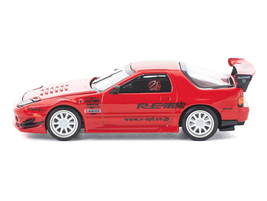 Mazda RX7 (FC3S) RE Amemiya RHD (Right Hand Drive) Red Metallic 1/64 Diecast Model Car by Pop Race by Pop Race