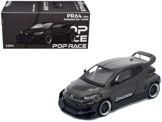 Toyota "Pandem" GR Yaris RHD (Right Hand Drive) Carbon Fiber 1/64 Diecast Model Car by Pop Race by Pop Race