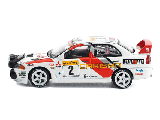 Mitsubishi Lancer Evolution IV RHD (Right Hand Drive) #2 Richard Burns - Robert Reid "Monte Carlo Rally" (1998) 1/64 Diecast Model Car by Pop Race by Pop Race