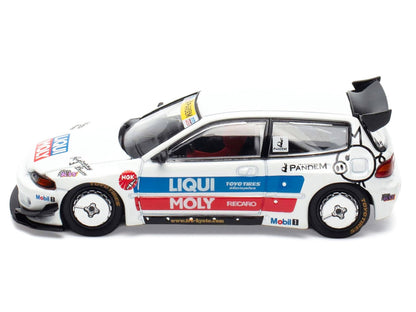 Pandem Civic EG6 RHD (Right Hand Drive) White with Stripes and Graphics "VDX - Tokyo Auto Salon Hong Kong 2025" Special Edition 1/64 Diecast Model Car by Pop Race by Pop Race