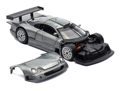 Mercedes-Benz CLK GTR Raw Metal 1/64 Diecast Model Car by Pop Race by Pop Race