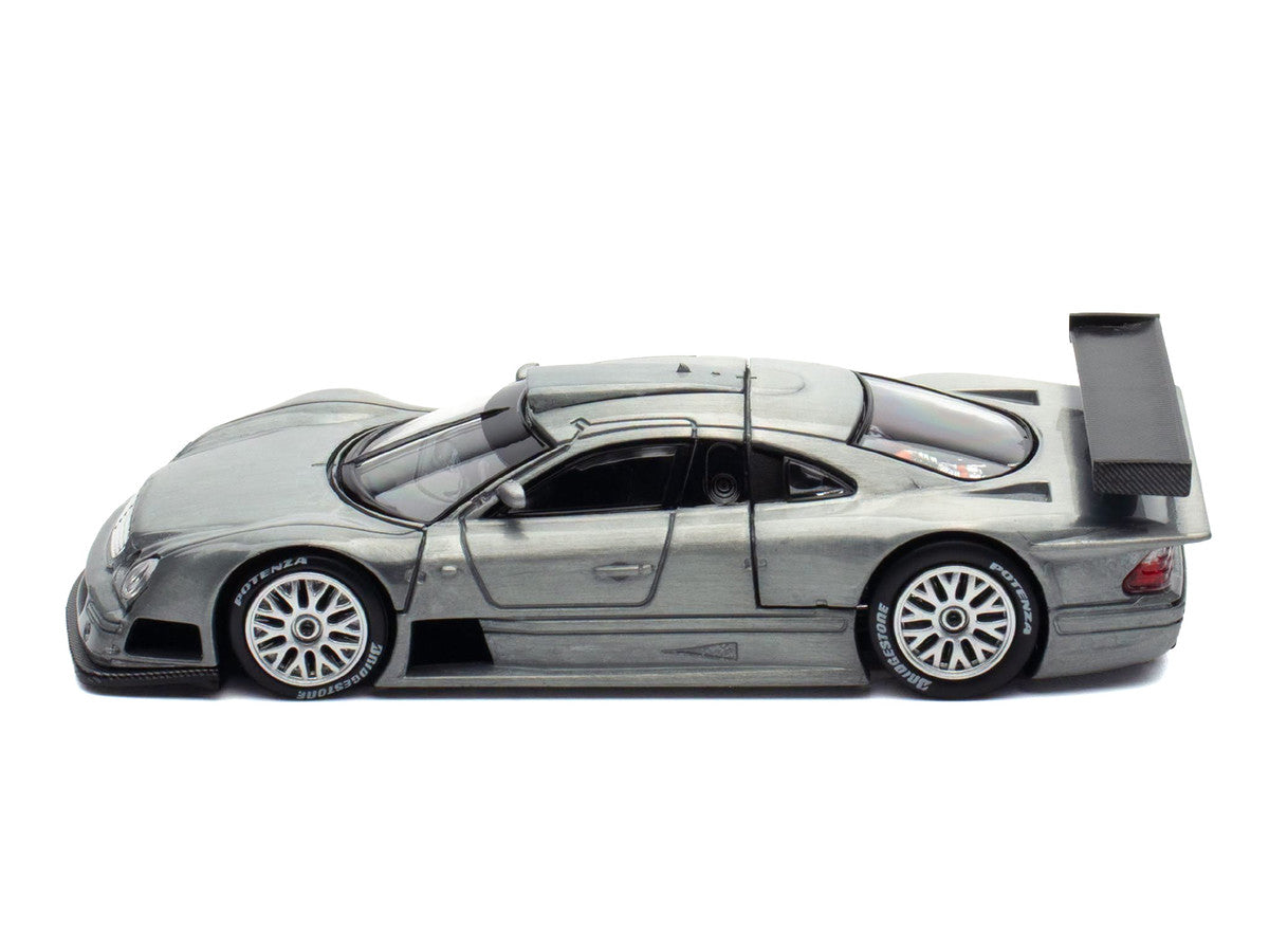 Mercedes-Benz CLK GTR Raw Metal 1/64 Diecast Model Car by Pop Race by Pop Race